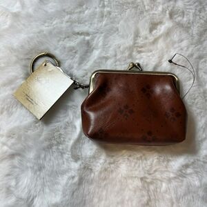 Wallet, Patricia Nash Signature Print Large Border Coin Wallet/Keychain, NWT